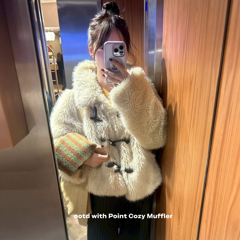 Cozy Point Muffler Matcha Choco