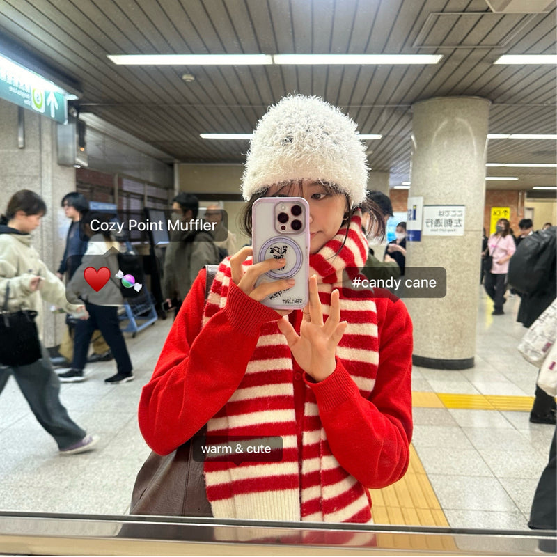Cozy Point Muffler Candy Cane