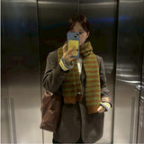 Cozy Point Muffler Matcha Choco