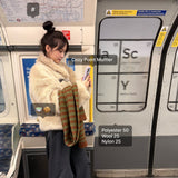 Cozy Point Muffler Matcha Choco