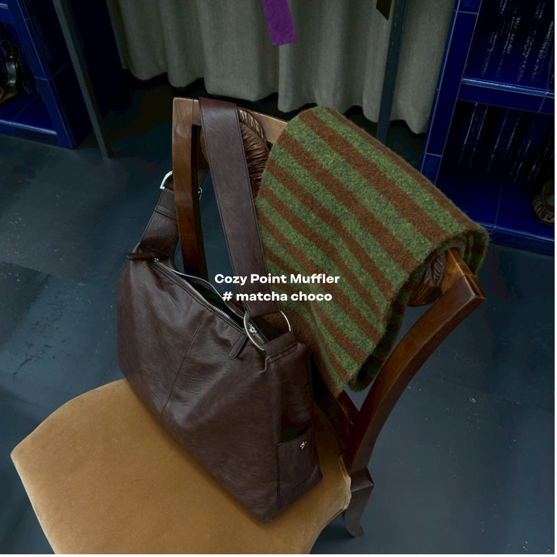 Cozy Point Muffler Matcha Choco